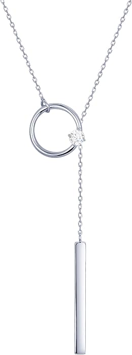 S.Leaf 18K Gold Plated Cubic Zirconia Choker Necklace for Women 925 Sterling Silver Layered Coin Moon Star Heart Circle Crystal Lariat Pendant Necklaces Gifts for Women Trendy