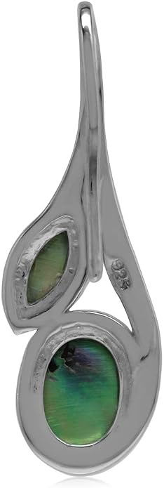 Silvershake Natural or Created Cabocochon Stones White Gold Plated 925 Sterling Silver Casual Hook Earrings Jewelry for Women