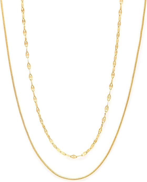14K Gold Plated Paper Clip Chain Link Necklace Satellite Cross Key Starfish Turquoise Heart Necklace for Women