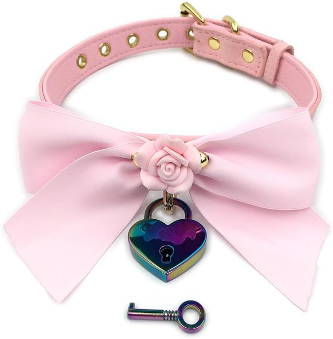 Destiny Love Handmade Rose Flower Choker Collar Necklace Velvet Necklace with Box for Women and Men