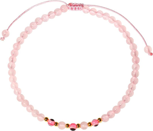 Evil Eye Ankle Bracelets for Women Beads Anklets Beach Accessiory Gemstone Healing Crystal Adjustable