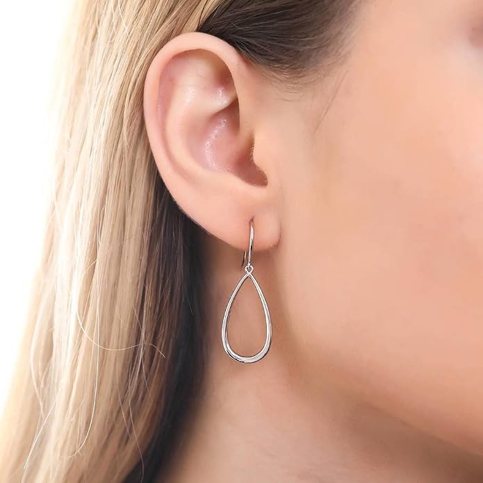 BERRICLE Sterling Silver Minimalist Dangle Earrings for Women, Gold Flashed Fish Hook/Leverback Drop Earrings - Trendy Design in Ball Bead, Bar, Teardrop, Treble Clef Music Note