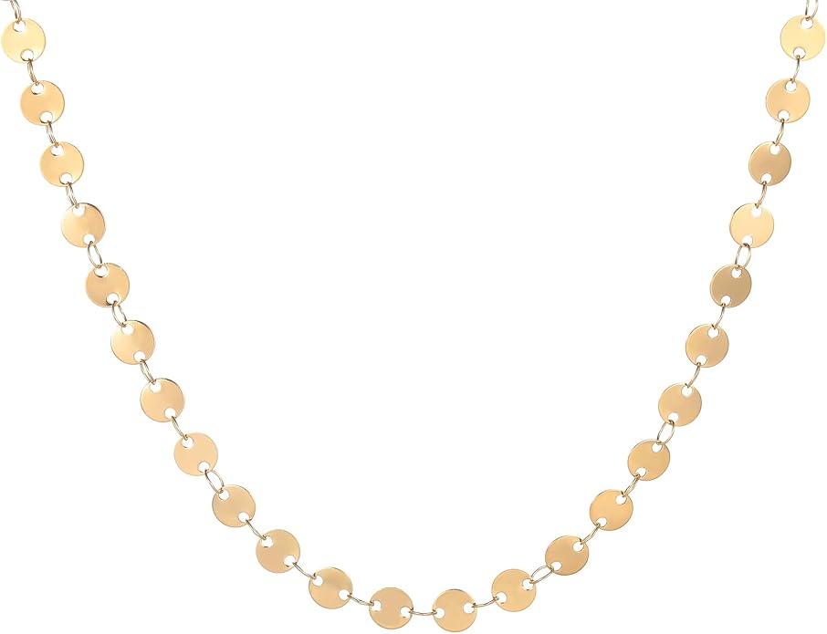 Gold Chain Necklace for Women Dainty Simple Satellite Beaded Twisted Chain Choker Necklace Everyday Jewelry Christmas Gifts
