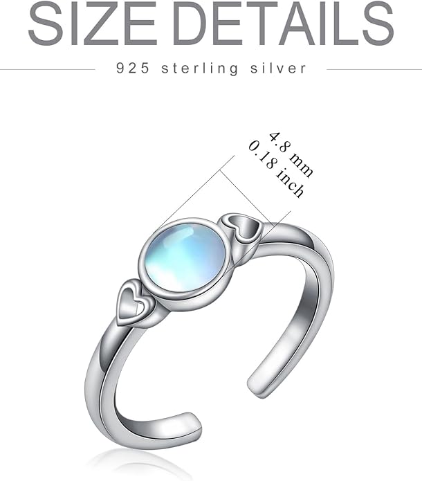 Midari Toe Rings for Women 925 Sterling Silver Hypoallergenic Adjustable Open Band Ring for Women Summer Beach Open Toe Jewelry Foot Jewelry