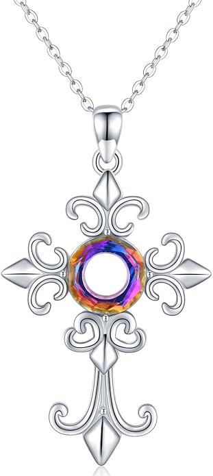 925 Sterling Silver Necklace for Men Viking Rune/Odin God/St Michael/Thors Hammer/Wolf/Celtic Knot/Religious Cross Jewelry Gifts for Men