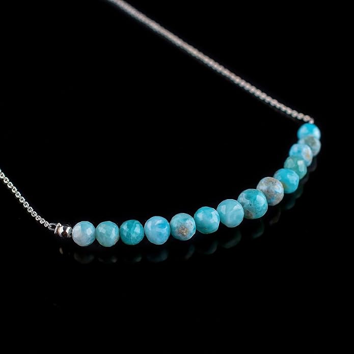 Natural Gemstone Dainty Pendant Necklace for Women Handmade Crystal Jewelry 925 Sterling Silver 18 Inch Chain Healing Chakra Christmas Birthday Gift for Her