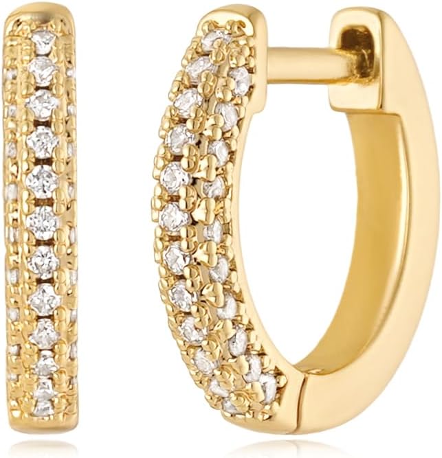 MYEARS Women Huggie Earrings Gold Hoop 14K Gold Filled Small Simple Hypoallergenic Everyday Jewelry