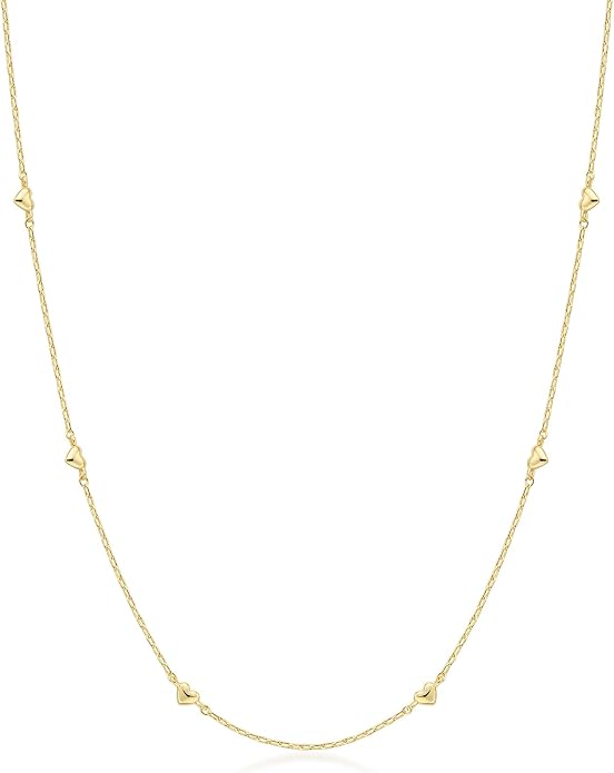 FRUMOS Gold Plated Necklace for Women, Dainty Layered Chain Necklace, Fashion Jewelry for Daily Wear