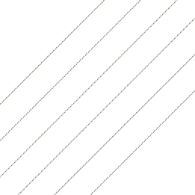 Elecrelive 925 Sterling Silver Box Chains 0.5mm Wide Thin Necklace Link Chains Permanent Jewelry for Men Women Necklace Bracelet DIY Making