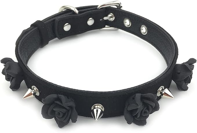 Destiny Love Handmade Rose Flower Choker Collar Necklace Velvet Necklace with Box for Women and Men