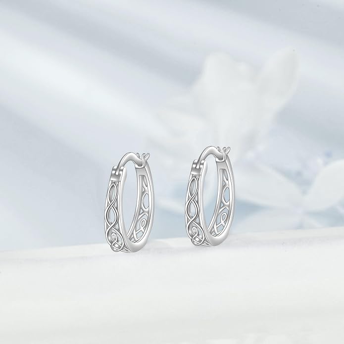 Sterling Silver Hoop Earrings Small Hoop Sun/Leaf/Triangle Huggie Earrings for Women Hypoallergenic