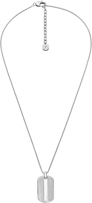Fossil Men's Stainless Steel or Leather Necklace for Men