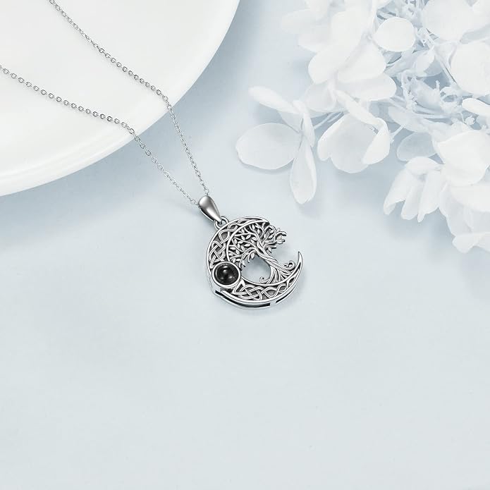 ONEFINITY Tree of Life Necklace 925 Sterling Silver Abalone Shell Celtic Knot Pendant Necklace for Women Jewelry