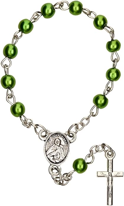 Autom Bulk Rosaries One Decade Rosary Prayer Bead Bracelets with Centerpiece and Crucifix
