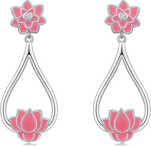 PROESS Sword/Lotus/Hummingbird/Squirrel/Cow Earrings Skull Stud Earrings 925 Sterling Silver Earrings Birthday Christmas Jewelry Gifts for Women Men