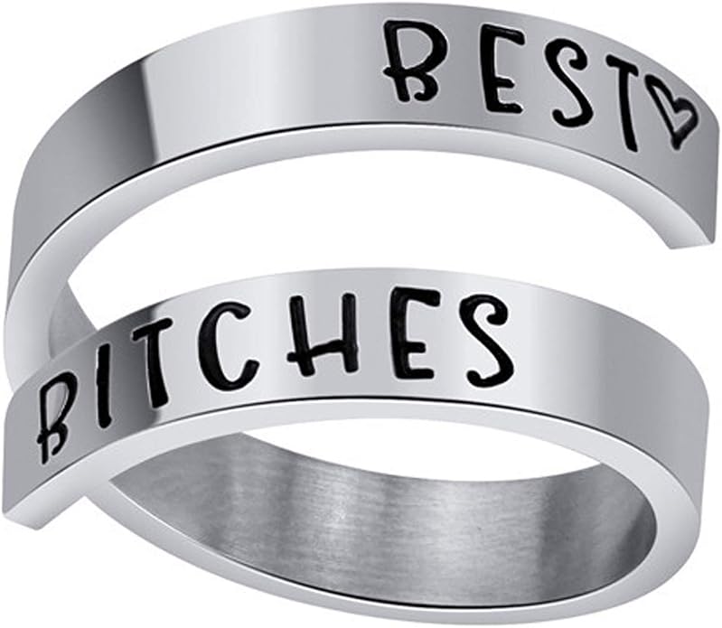 Inspirational Rings for Women Statement Stainless Steel Spiral Wrap Twist Ring Encouragement Personalized Jewelry Birthday Gifts