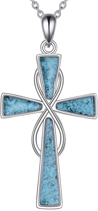 Cross Necklace 925 Sterling Silver Cross Faith Pendant Christian Jewelry Gifts for Women Men