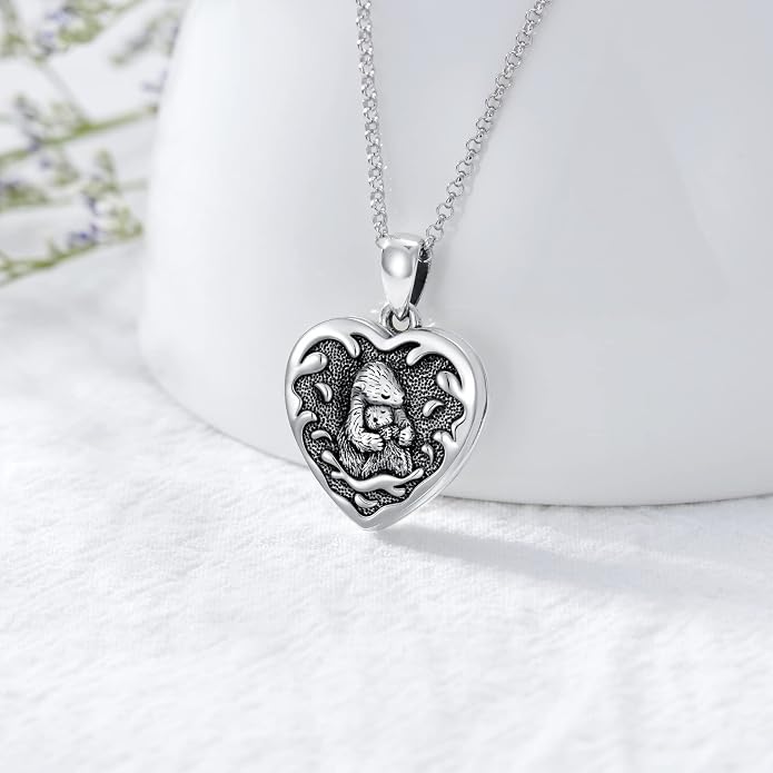 SOULMEET Personalized Silver Locket Necklace That Holds Pictures Photo Keep Someone Near to You, Memorial Custom Lockets Necklaces Letters Engraving for His Her