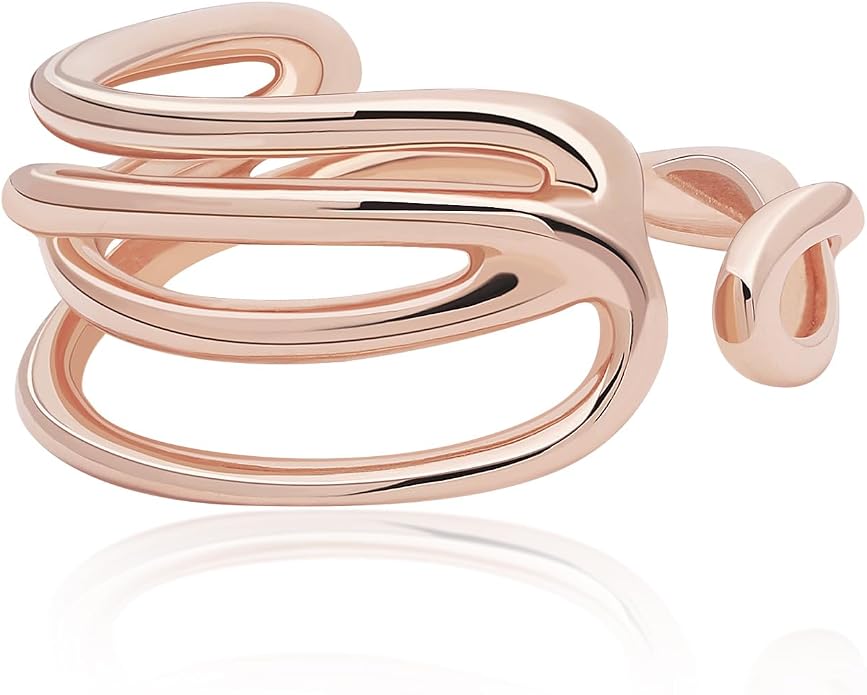 Meissa Gold Thumb Rings for Women Girls Statement Ring Hammered Chunky Band Rings Fashion Wide Band Stackable Index Finger Ring Size Adjustable