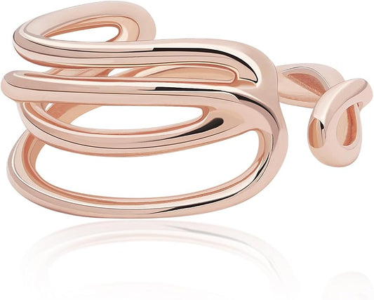 Meissa Gold Thumb Rings for Women Girls Statement Ring Hammered Chunky Band Rings Fashion Wide Band Stackable Index Finger Ring Size Adjustable