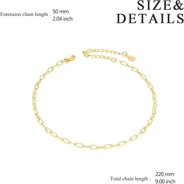 POPLYKE 925 Sterling Silver Infinity/Cross/Mermaid/Starfish/Pearl Anklet for Women Summer Jewelry