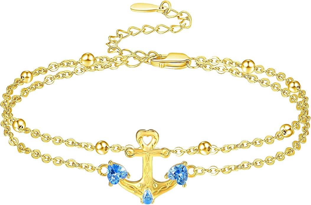 Palpitate Anchor/Infinity/Mermaid Anklets Nautical Ankle Bracelet 925 Sterling Silver Elegance Anklets Jewelry Christmas Gifts for Women