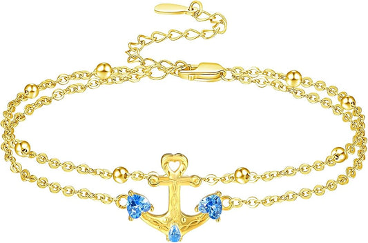 Palpitate Anchor/Infinity/Mermaid Anklets Nautical Ankle Bracelet 925 Sterling Silver Elegance Anklets Jewelry Christmas Gifts for Women