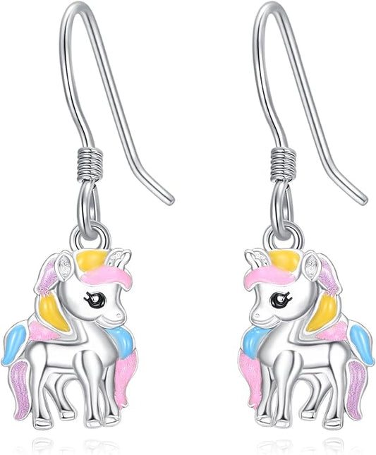 Dreamboat Cute Animal Dangle Drop Earrings for Women 925 Sterling Silver Hypoallergenic Animals Hook Earring Birthday Party Jewelry Gifts for Sensitive Ears
