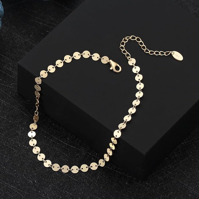 925 Sterling Silver Chain Anklets Bracelet For Women Adjustable Anklet Bracelet With Rhodium Plating For Long-Lasting Shine Silver Anklets For Women Jewelry Gift for Women