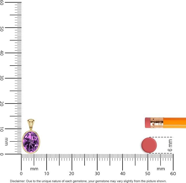 Natural Amethyst Pendant Necklaces for Women in Sterling Silver/18K Yellow Gold/Rose Gold Vermeil, February Birthstone Jewelry Gifts for Her Birthday, Anniversary (Oval, Pear, Round)