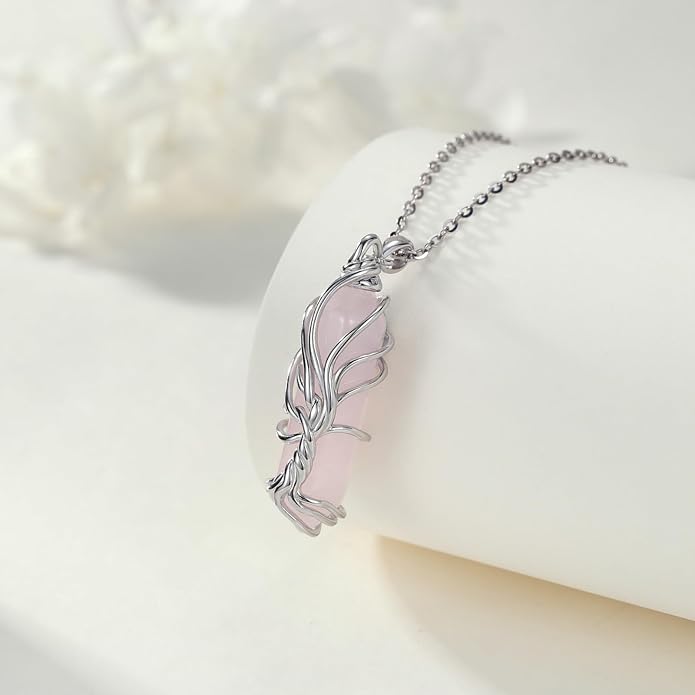 Crystal Necklace 925 Sterling Silver Rose/Sunflower Necklace for Women Jewelry Gifts for Women