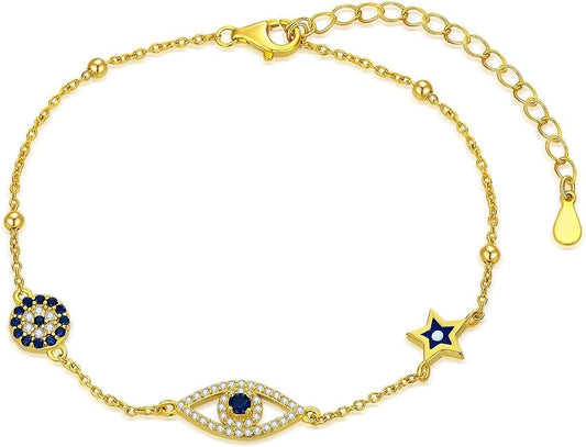 Ankle/Bracelet for Women Sterling Silver Sea Turtle/Butterfly/Mustard Seed/Sister/Sunflower/Elephant Gifts for Birthday Summer Beach Jewelry for Mom Wife Daughter Friend