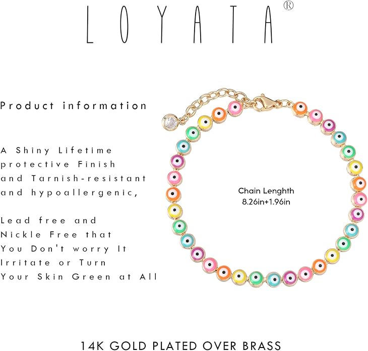 LOYATA Anklet Bracelet 14K Gold Plated Dainty Anklet Chain Waterproof Gold Chain Anklet for Women Cuban Beach Anklet Jewelry Gifts for Women
