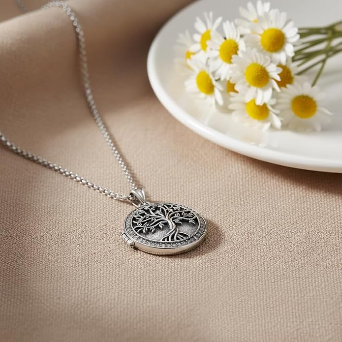 925 Sterling Silver Necklace for Men Women, Birthday Keepsake Jewelry Gifts for Mom Dad Friend