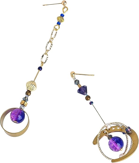Celestial Sun Moon Star Earrings Dangle, Creative Planet Universe Drop Earrings Chic Mismatched Earrings For Women Jewelry Gifts