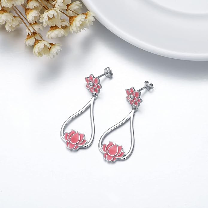 PROESS Sword/Lotus/Hummingbird/Squirrel/Cow Earrings Skull Stud Earrings 925 Sterling Silver Earrings Birthday Christmas Jewelry Gifts for Women Men