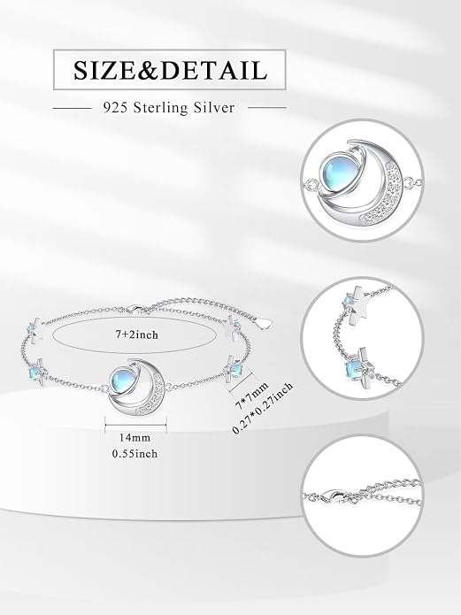 925 Sterling Silver Ankle Bracelet Evil Eye/Dolphin/Sea Turtle/Infinity/Wave Seashell/Hamsa Ankle Bracelet Adjustable Summer Beach Ocean Jewelry for Women