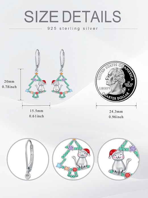 Seiyang Dangle Earrings 925 Sterling Silver Animal/American Flag/Turquoise Dangle Drop Earrings Jewelry Gifts for Women