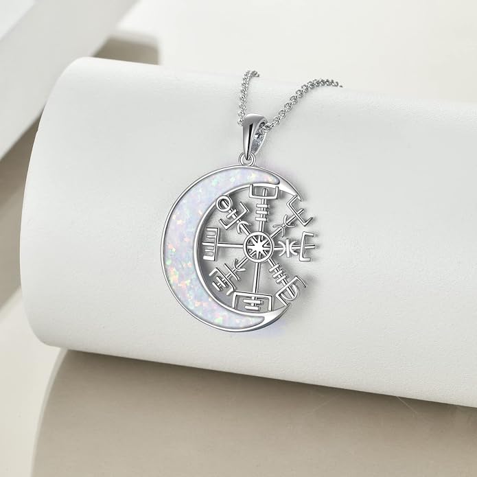 URONE Men Viking Pendant Necklace Sterling Silver Norse Viking Jewelry