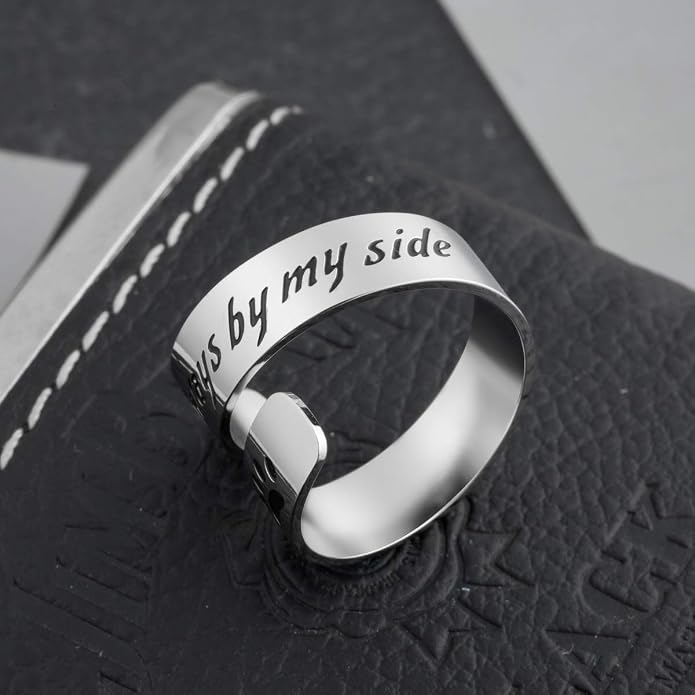 Inspirational Motivational Adjustable Ring Personalized Stainless Steel Spiral Wrap Twist Rings Encouragement Statement Graduation Jewelry Birthday Gifts for Women Teengirls.