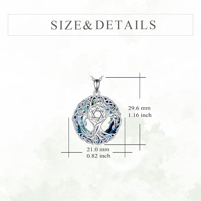 YFN Tree of Life Necklace Sterling Silver Celtic Knot Tree Pendant Jewelry Gifts for Women Men