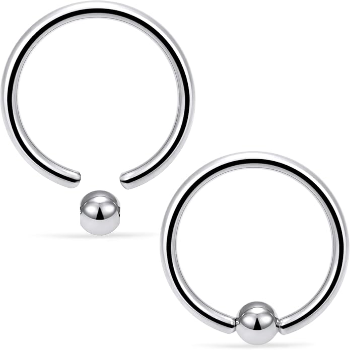 20G-2G ASTM F136 Titanium Septum Rings Nose Ring Hoops Circular Barbell Helix Snug Tragus Rook Daith Cartilage Earring Sneke Bites Lip Ring Hoop Smiley Piercing Jewelry for Women Men 6mm-19mm