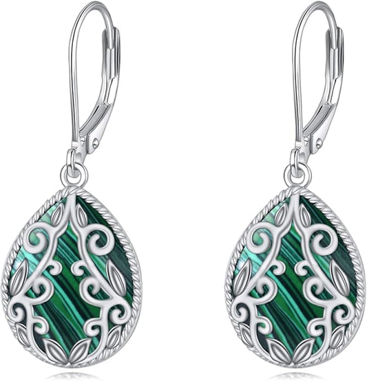 Teardrop Earrings Sterling Silver Filigree Irish Celtic Teardrop Drop Earrings Jewelry Gifts For Women
