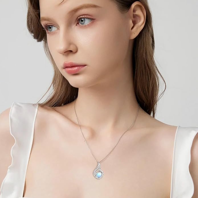 Cremation Jewelry 925 Sterling Silver Teardrop Urn Necklace for Ashes Heart Shape Memorial Keepsake Pendant for Human Ashes for Women Gift