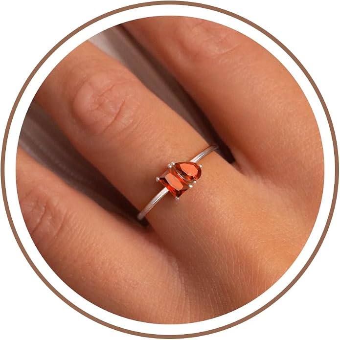 Birthstone Rings for Women, Non Tarnish Gold Rings 2026 Graduation Gifts Birthday Gift Trendy Teen Girl Stuff Dainty 14K Plated Adjustable CZ Stacking Promise Ring Anniversary Jewelry for Friend Sister Girlfriend Daughter