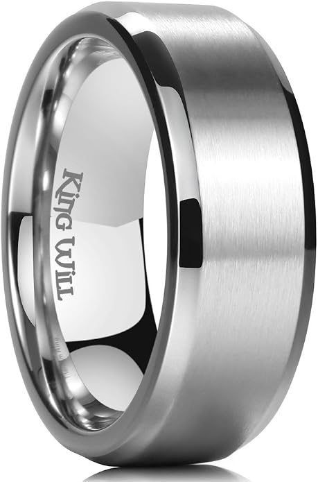 King Will Titanium Wedding Band for Men Women- 3-10mm Width Black/Sliver/Gold High Purity Titanium Promise Wedding Ring Comfort Fit for Daily Wear Size 6-14