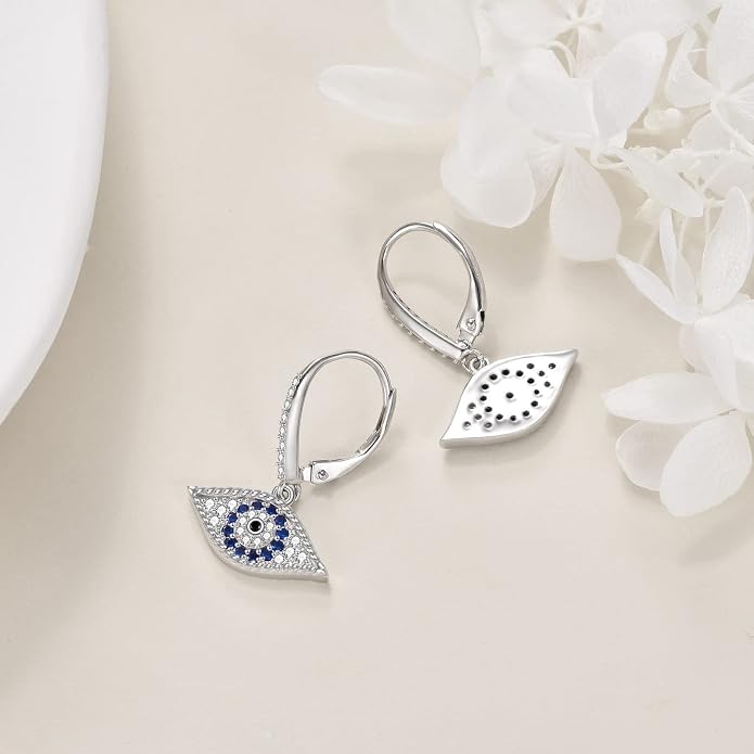 VONALA Dangle Earrings 925 Sterling Silver Opal Larimar Lapis Sapphire Turquoise Moss Agate Crystal Dangling Earrings Jewelry Gift for Women