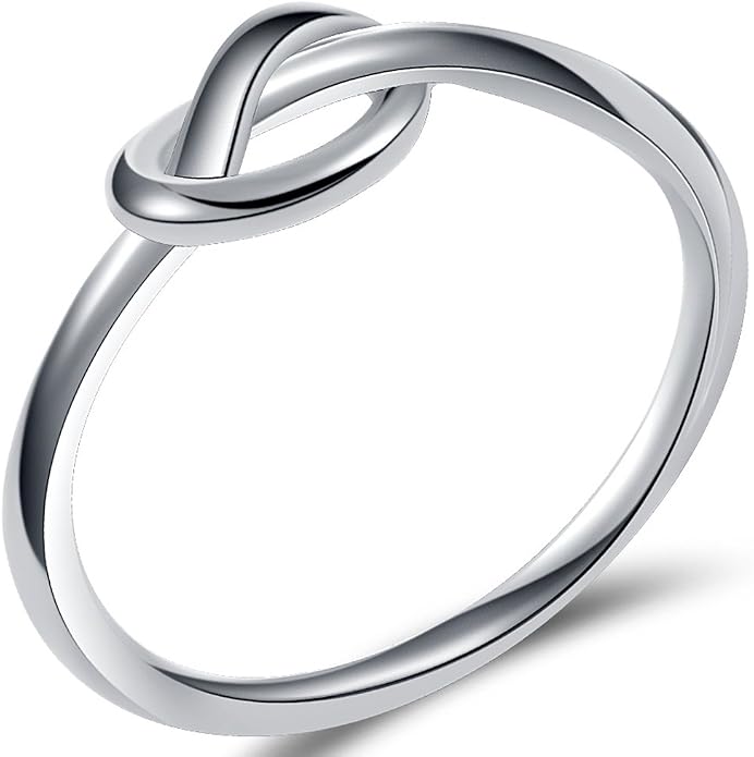 Jude Jewelers Size 3-13 Stainless Steel Simple Love Knot Celtic Promise Anniversary Statement Ring