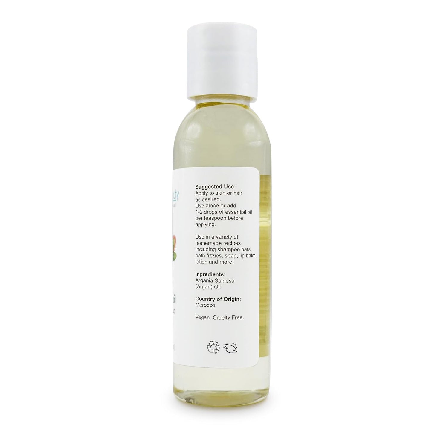 Soapeauty ARGAN Oil | 100% Natural & Pure | Cold Pressed & Deodorized | Carrier for Essential Oils, Face, Body and Skin Care, Hair Growth & Moisturizer | 4 fl oz