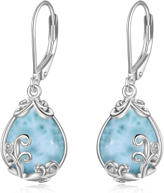 Celtic Filigree Earrings for Women Gemstone Jewelry Gifts